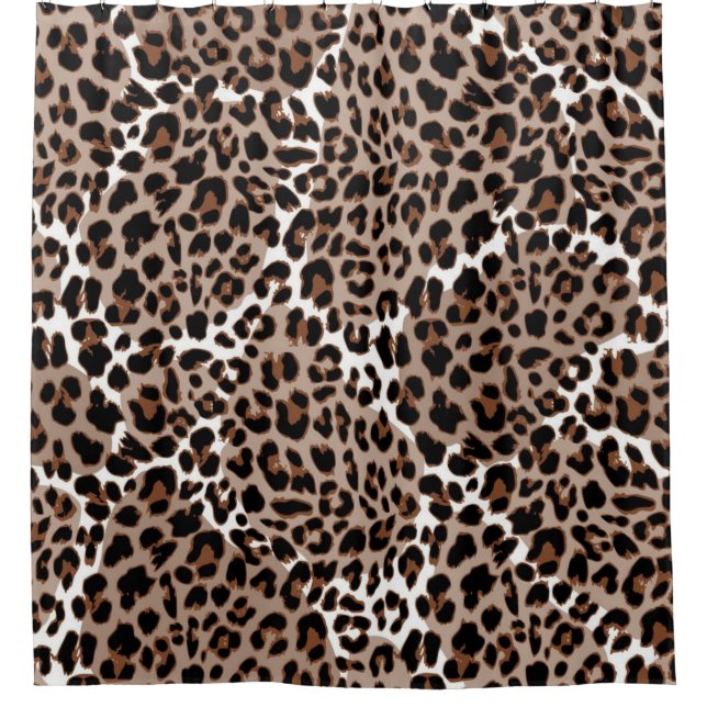 Animal print pattern shower curtain (Front)