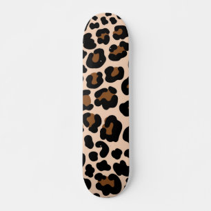 Animal print pattern skateboard
