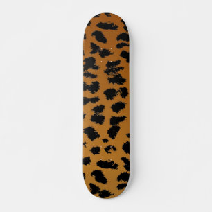 Animal print pattern skateboard