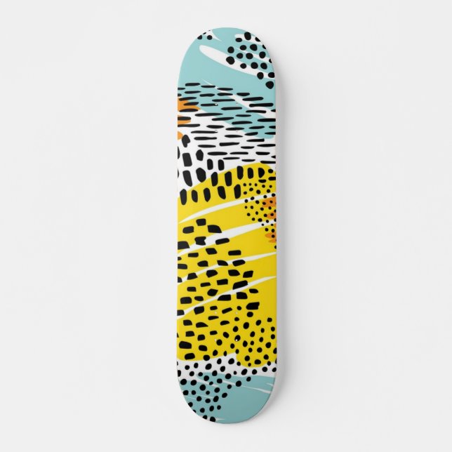 Animal print pattern skateboard (Front)