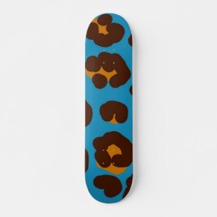 Animal print pattern skateboard