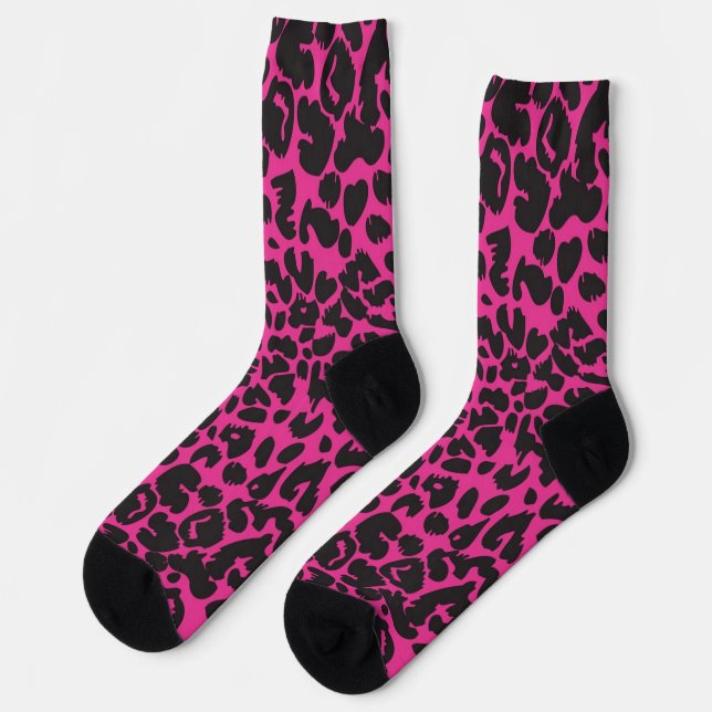 Animal print pattern socks (Left)