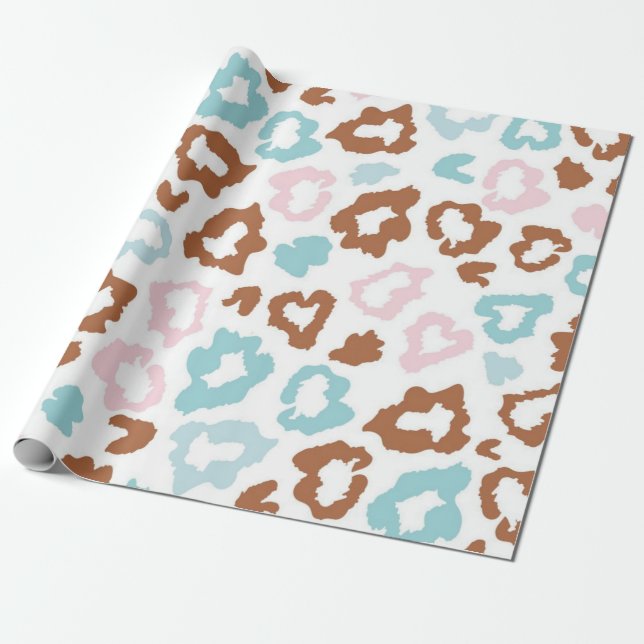Animal print pattern wrapping paper (Unrolled)