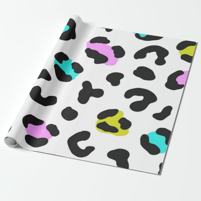 Animal print pattern wrapping paper (Unrolled)