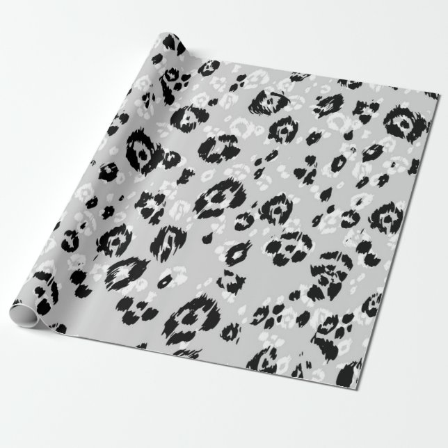 Animal print pattern wrapping paper (Unrolled)
