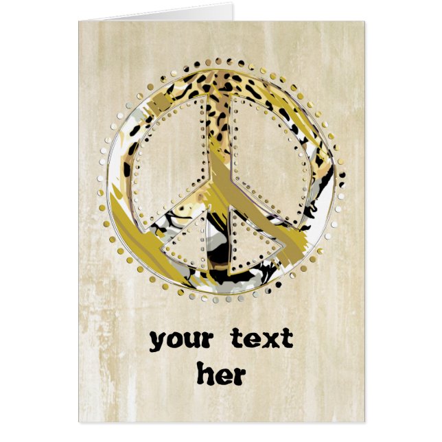Animal Print Peace sign I + your backgr. & ideas (Front)