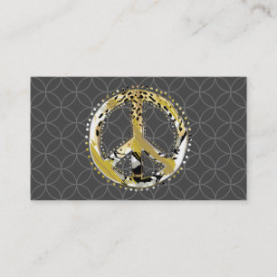 Animal Print Peace sign I + your backgr. & ideas Business Card