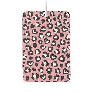 Animal Print, Pink Leopard, Cheetah Spots, Hearts Car Air Freshener