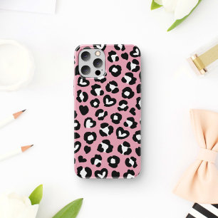 Animal Print, Pink Leopard, Cheetah Spots, Hearts Case-Mate iPhone Case