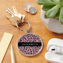 Animal Print, Pink Leopard, Hearts, Your Name