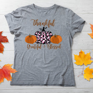 Animal print pumpkins thanksgiving day t-shirt