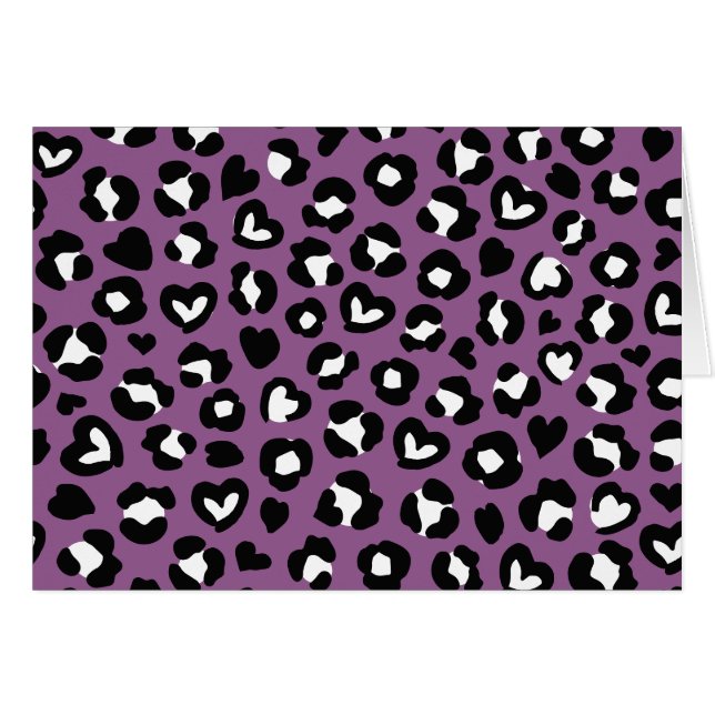 Animal Print, Purple Leopard, Cheetah Spots, Heart (Front Horizontal)