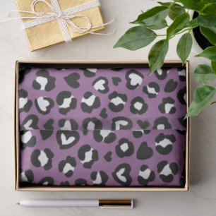 Animal Print, Purple Leopard, Cheetah Spots, Heart Tissue Paper