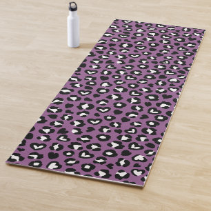 Animal Print, Purple Leopard, Cheetah Spots, Heart Yoga Mat