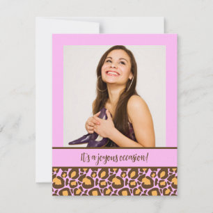 Animal Print Quinceanera Party Invitations