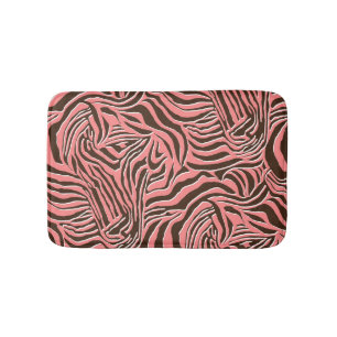 Animal print, seamless zebra pattern. bath mat