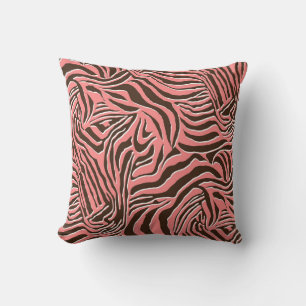 Animal print, seamless zebra pattern. cushion