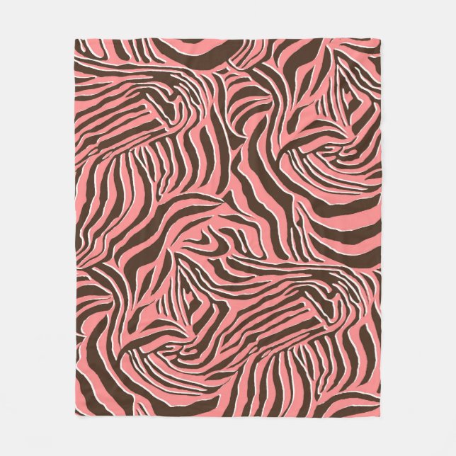 Animal print, seamless zebra pattern. fleece blanket (Front)