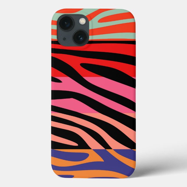 Animal Print Skin Zebra Retro Colourful Pattern 5 Case-Mate iPhone Case (Back)