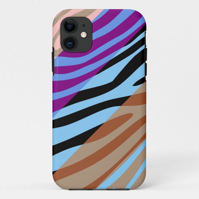 Animal Print Skin Zebra Retro Colourful Pattern 7 Case-Mate iPhone Case (Back)