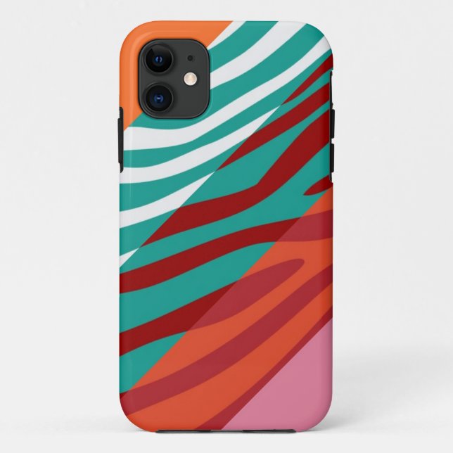 Animal Print Skin Zebra Retro Colourful Pattern 8 Case-Mate iPhone Case (Back)