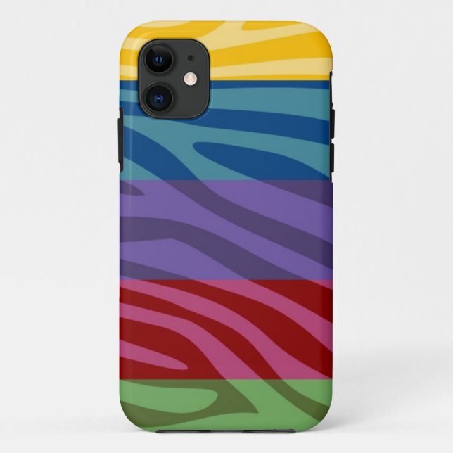 Animal Print Skin Zebra Retro Colourful Pattern Case-Mate iPhone Case (Back)