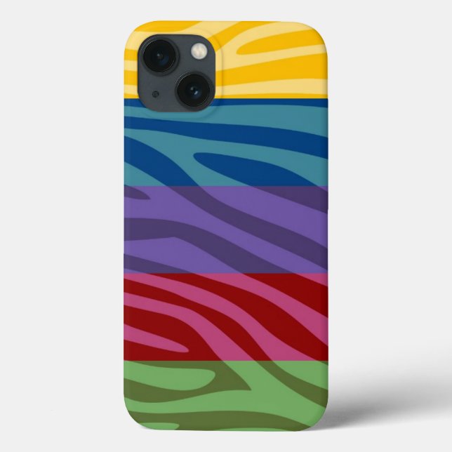 Animal Print Skin Zebra Retro Colourful Pattern Case-Mate iPhone Case (Back)