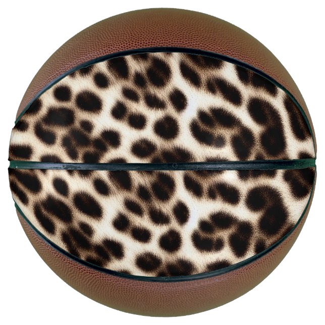 animal print texture fur skin cheetah leopard patt basketball (Front)
