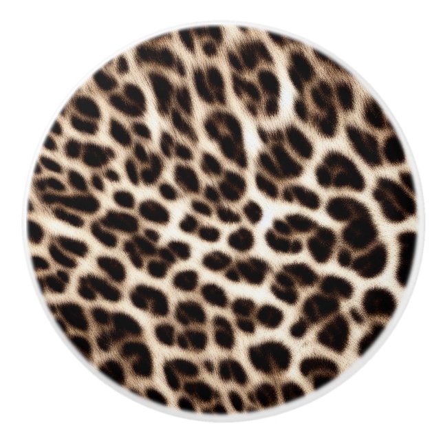 animal print texture fur skin cheetah leopard patt ceramic knob (Front)