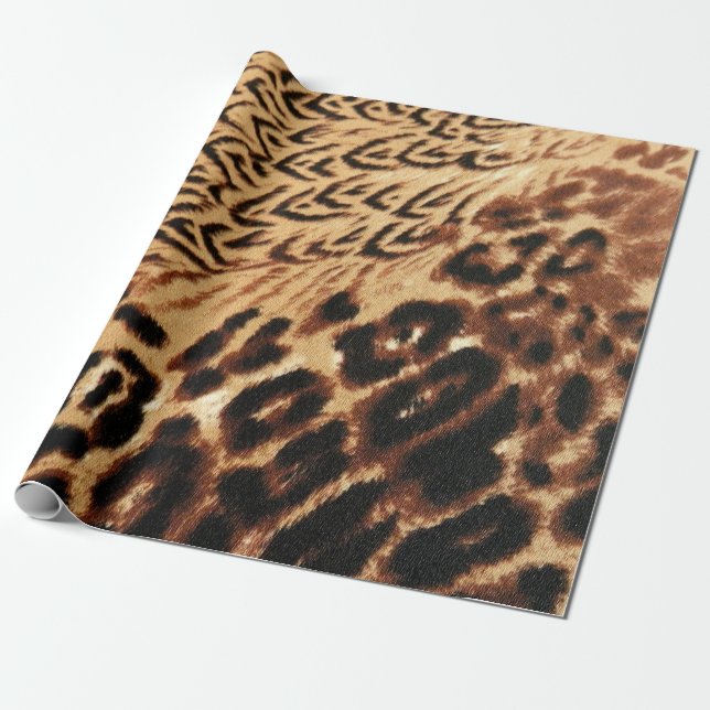Animal print texture wrapping paper (Unrolled)