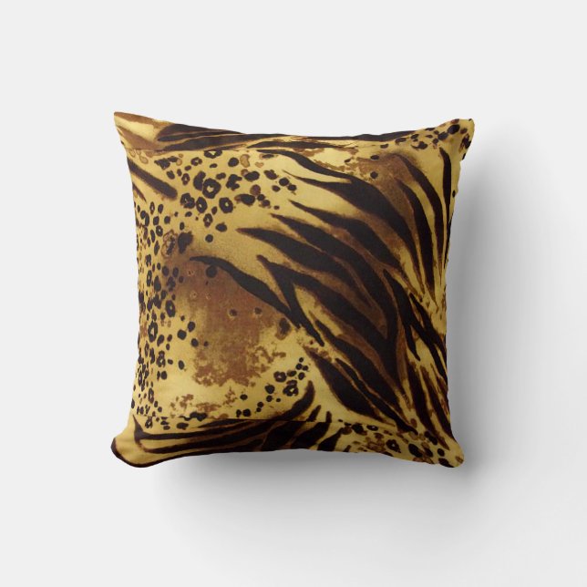 Animal Print Throw Pillow (Front)