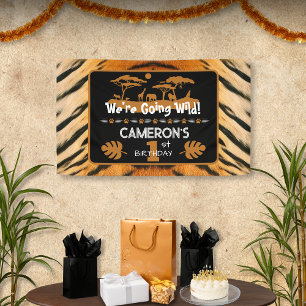Animal Print Tiger Birthday Banner