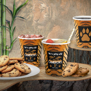 Animal Print Tiger Birthday Paper cup