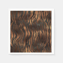 Animal Print Tiger Bronze Black Chic Pretty Glam