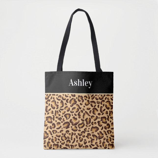 Animal Print Tote Bag (Front)