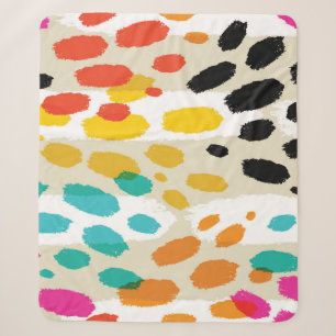 Animal Print Vintage Seamless Pattern Sherpa Blanket