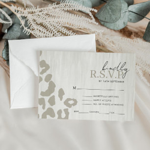 Animal Print Wedding RSVP Response Enclosure Card
