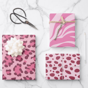 Animal Print Wild Animals Pattern Birthday Wrapping Paper Sheet