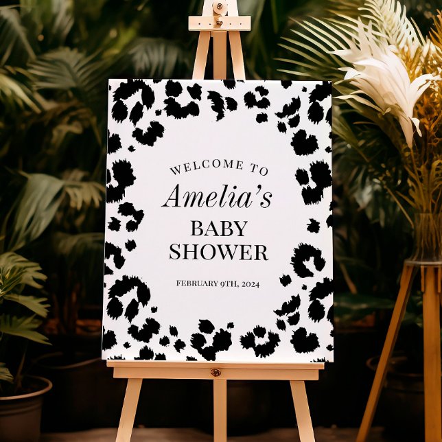 Animal Print Wild Safari Theme Baby Shower Sign (Creator Uploaded)