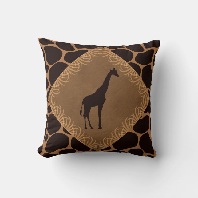 Animal Print with Giraffe Cushion (Front)