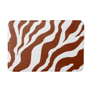 Animal Print Zebra Bath Mat Bathroom Rug