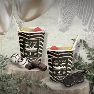 Animal Print Zebra Birthday Paper cup