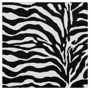 Animal Print, Zebra in Black and White Fabric