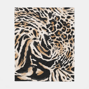 Animal Prints: Leopard Zebra Tiger Fleece Blanket