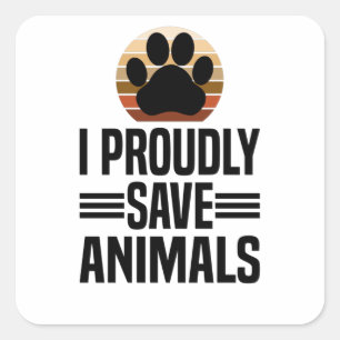 Animal Protectors Dog Lover Dog Contacts Square Sticker