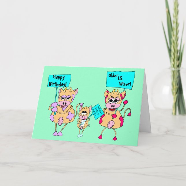 Animal protesters; Happy Birthday!, Card (Front)