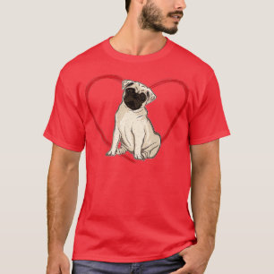 Animal Pug Valentines Day Gift Pug  T-Shirt