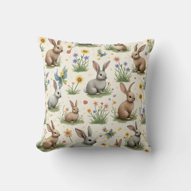  animal rabbit pillow cushion (Front)