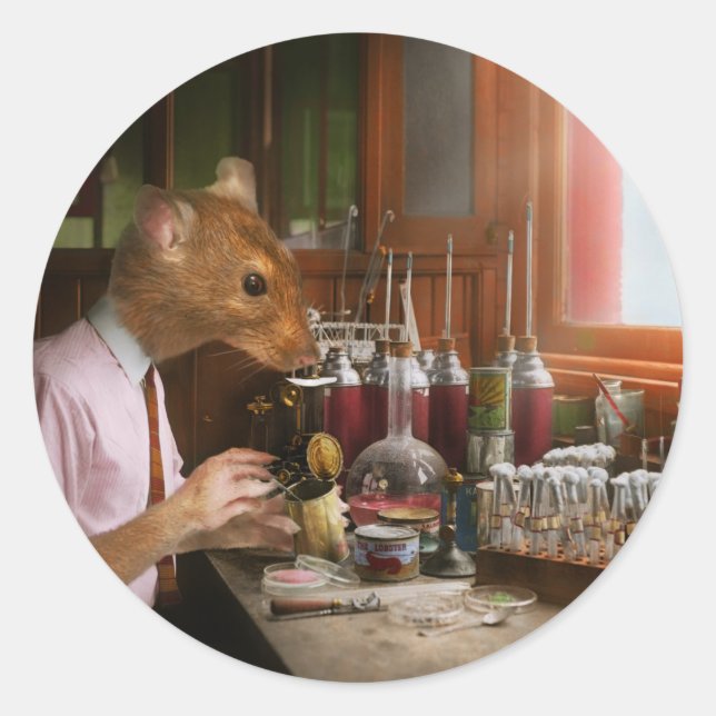 Animal - Rat - The Lab Rat Classic Round Sticker (Front)
