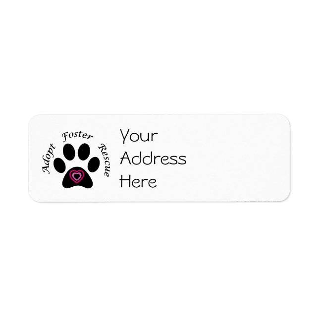 Animal Rescue Address Labels (Front)